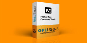 Meta Box - Custom Table